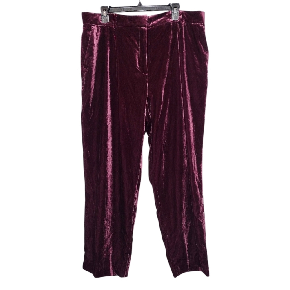 LOFT Pleated Velvet Pants Women's Size 16